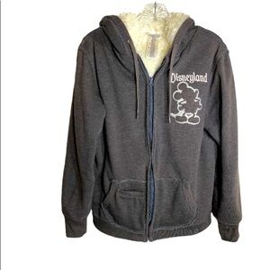 Mickey Mouse Disneyland Women's Gray Zip Sweatshirt Hoodie